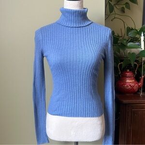 American Eagle Ribbed Blue Turtleneck